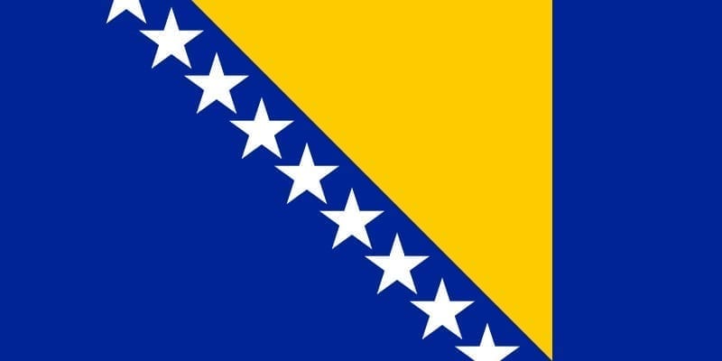 Zonder hoofd lichten Zinloos Koop hier uw Bosnia Herzegovina flag bij Wereldvlaggen.nl