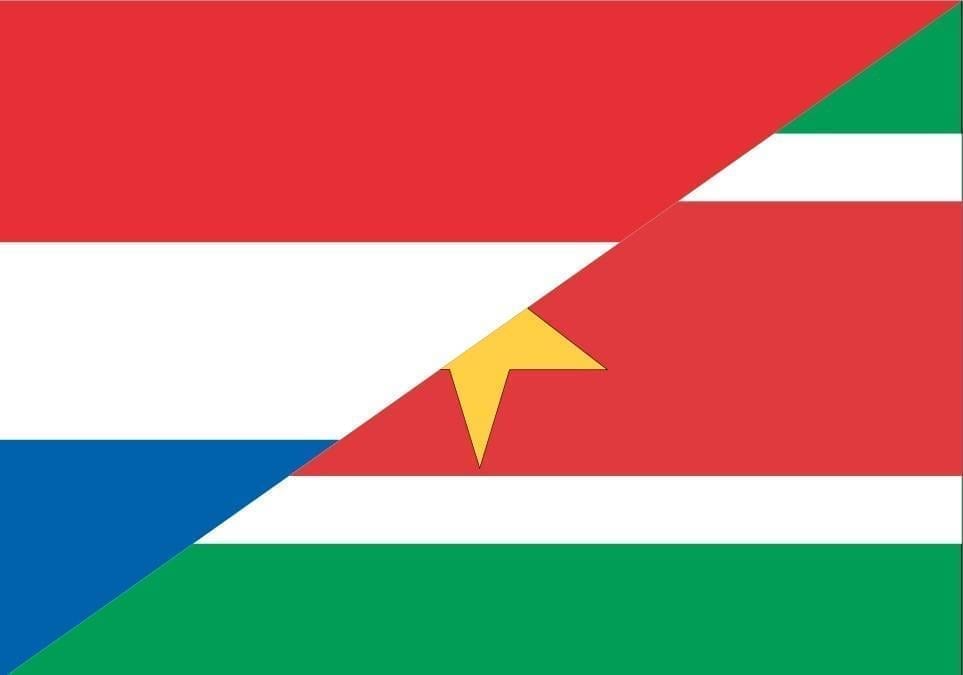 na school haar fascisme Koop hier uw Nederland Suriname Surinaamse vlag bij Wereldvlaggen.nl