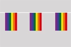 Rainbow Pride Flag bunting 6m long