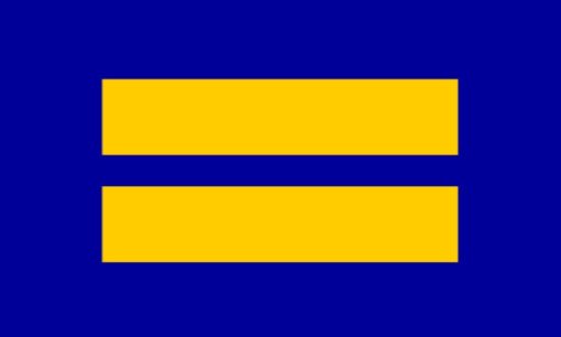 Equality flag blue yellow