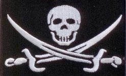Pirate flag patch 2 swords