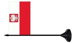 Polen staats vlag met adelaar tafelvlag