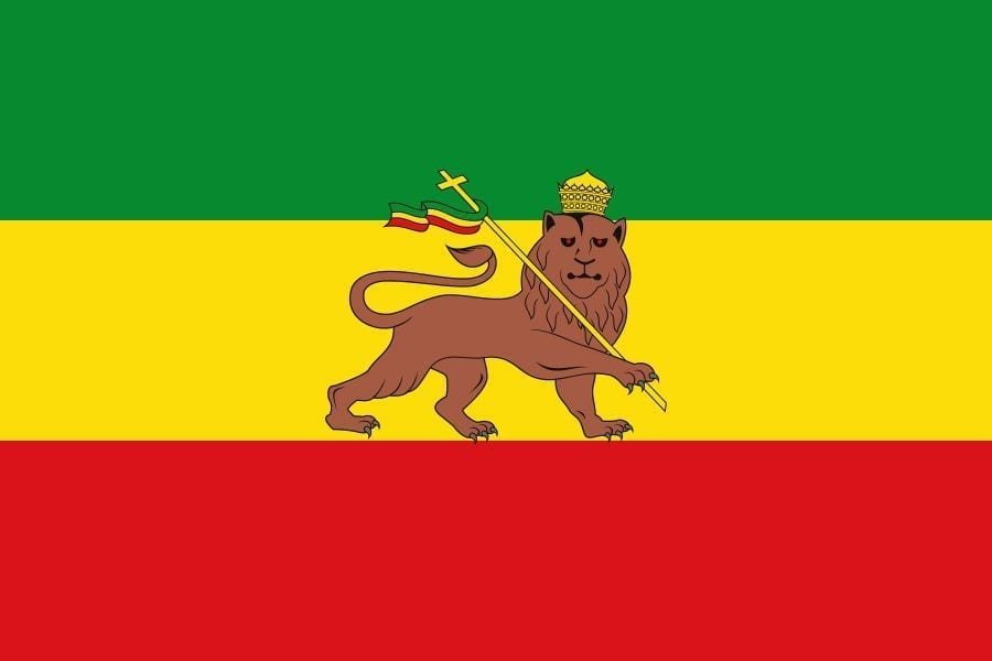 Ethiopia old flag patch lion - Image 2