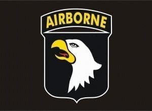 101st Airborne flag Black