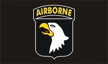 101st Airborne flag Black