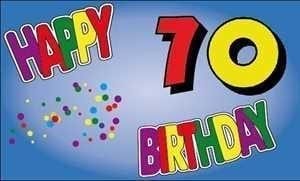 Happy 70th Birthday flag