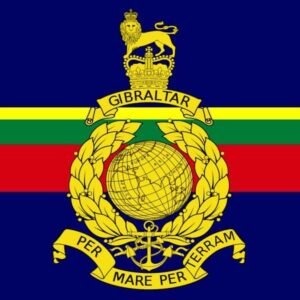 Royal Marines flag By sea by land