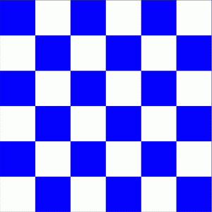 Chequered flag blue white