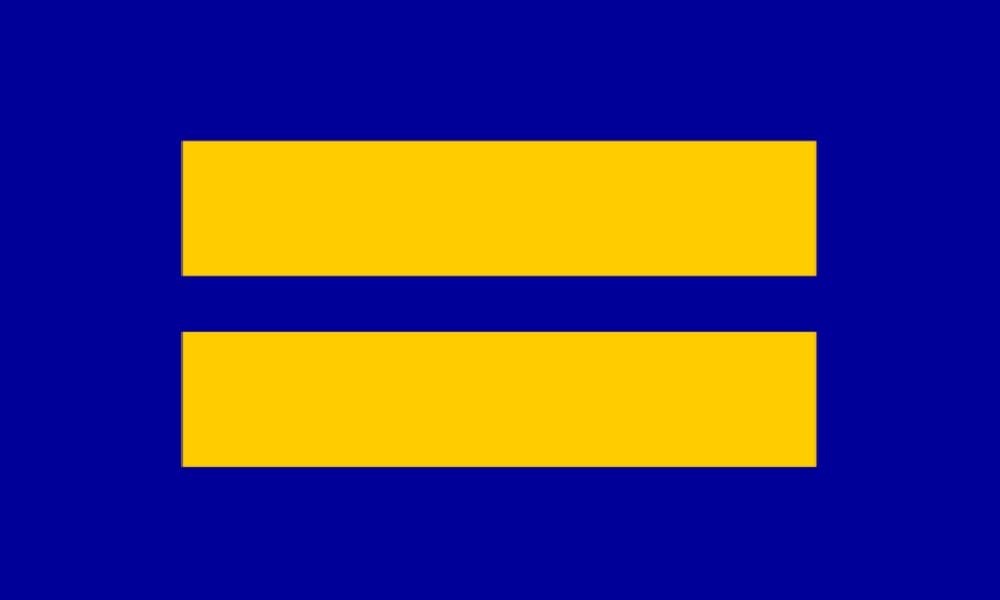 Equality HRC flag Blue Yellow