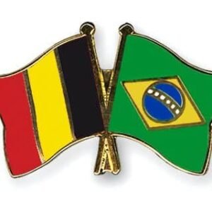 Belgium Brazil Friendship pin flag