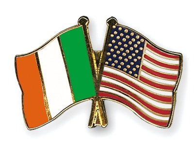 Ireland USA Friendship flag combi pin