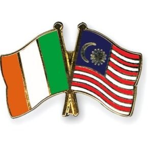Ireland Malaysia flag Friendship pin