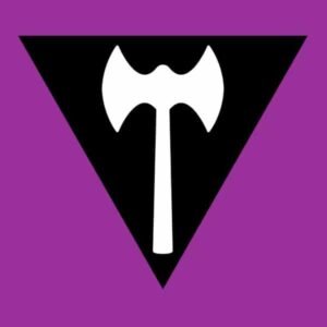Labrys lesbian flag