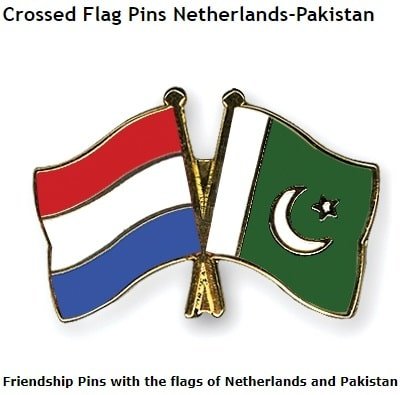 Netherlands Pakistan flag friendship pin