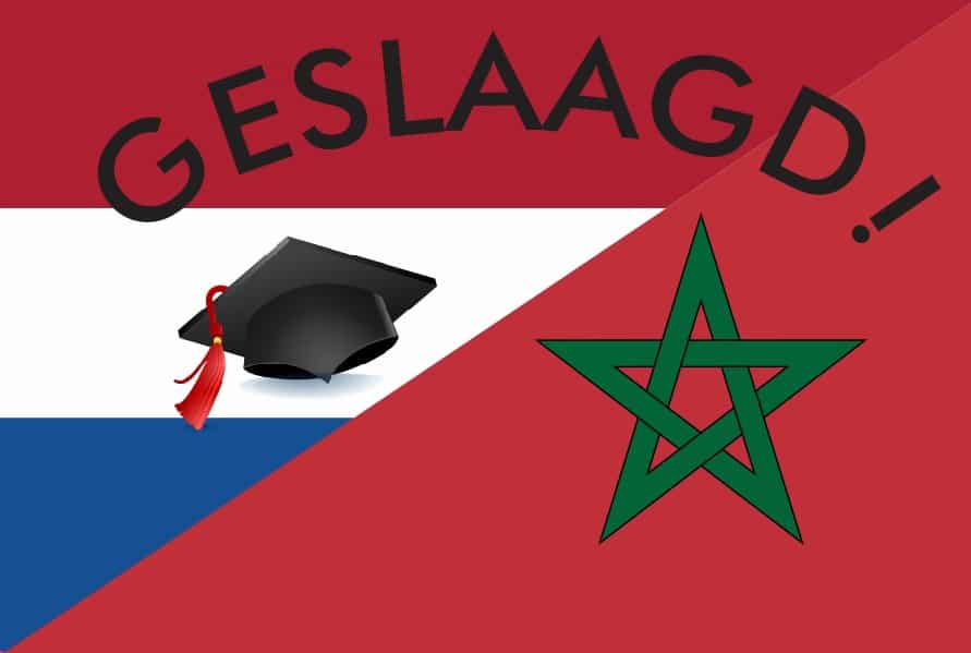 Netherlands Morocco combi flag GESLAAGD