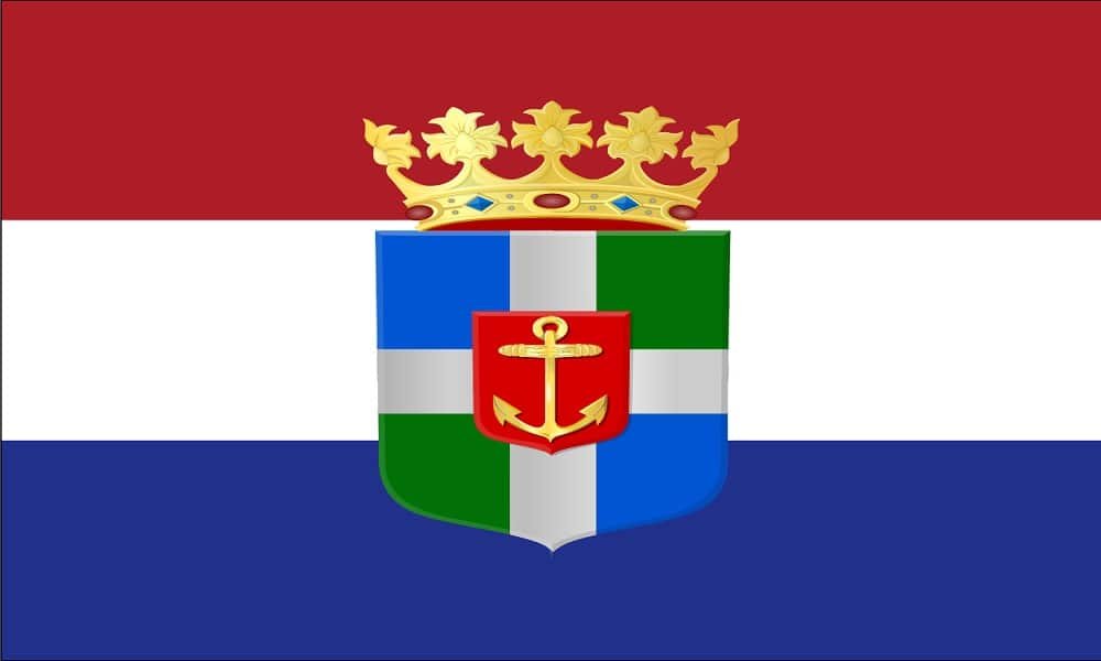 Nederlandse vlag met wapen van Steenwijk