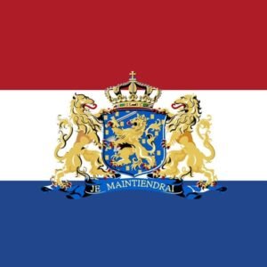 Netherlands flag with Shield