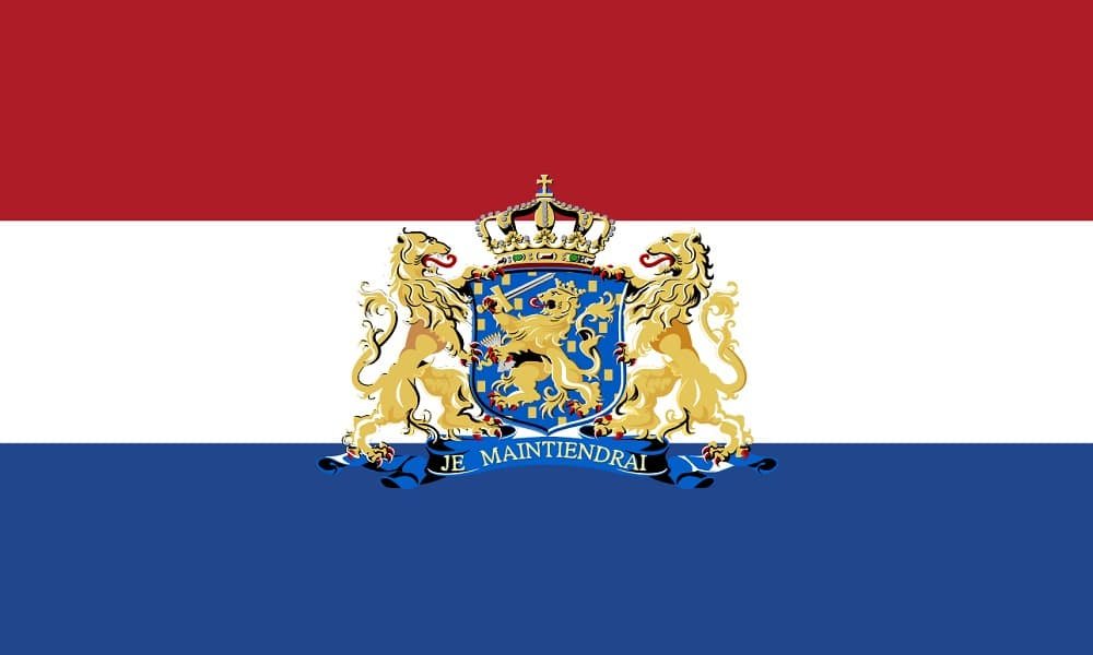 Netherlands flag with Shield