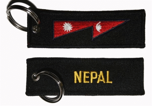 Nepal flag Keyring