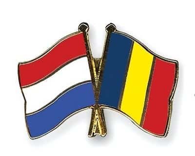 Netherlands Romania flag Friendship pin