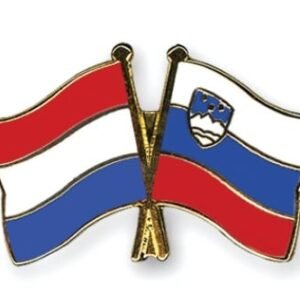 Netherlands Slovenia flags Friendship pin
