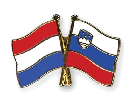 Netherlands Slovenia flags Friendship pin