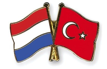 Netherlands Turkey flag Friendship Pin