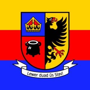 Nord Friesland flag with crest