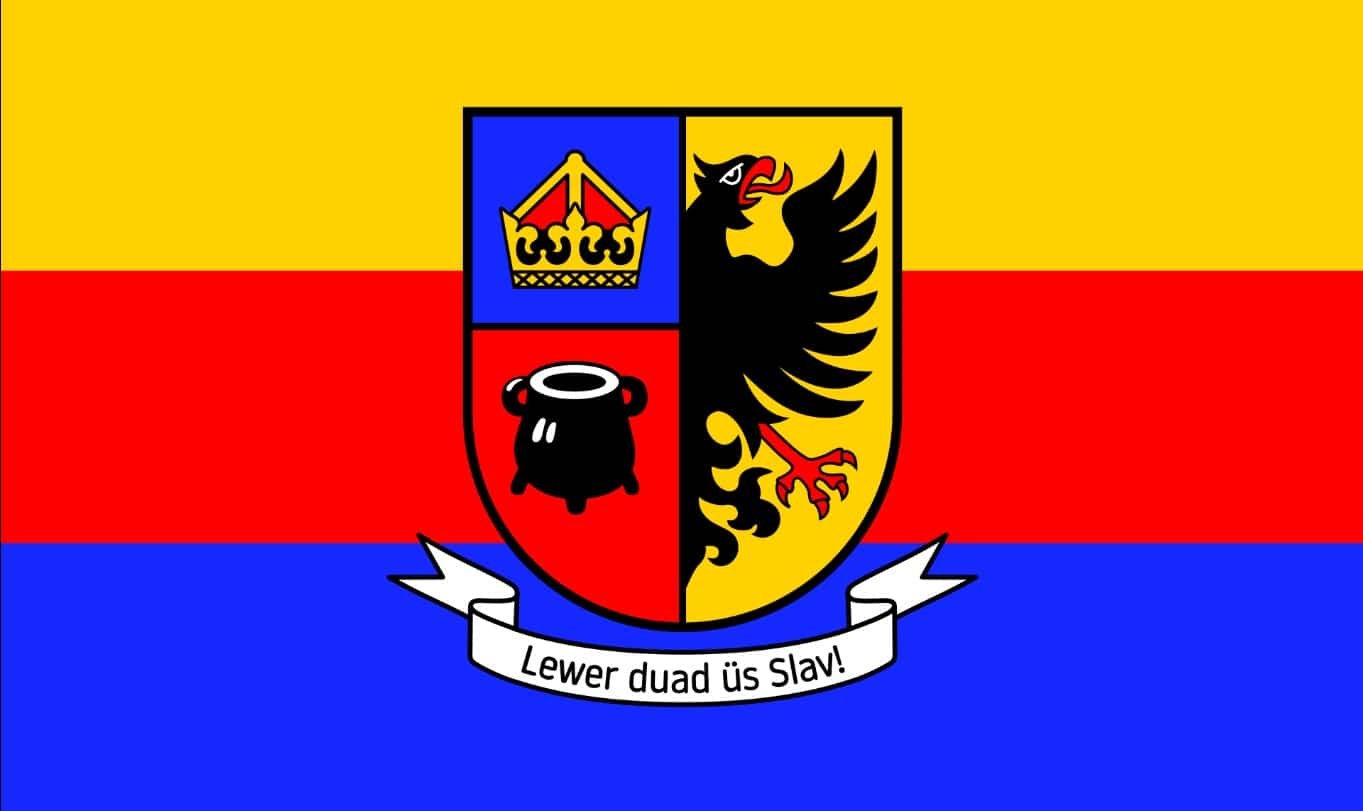 Nord Friesland flag with crest