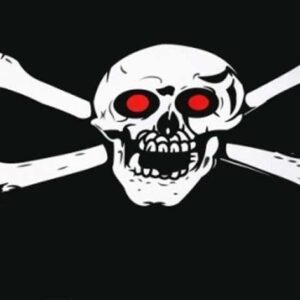 Pirate vlag Skull Red Eyes