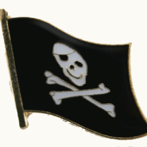 Pirate flag pin
