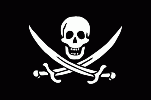 Pirate flag with 2 Swords