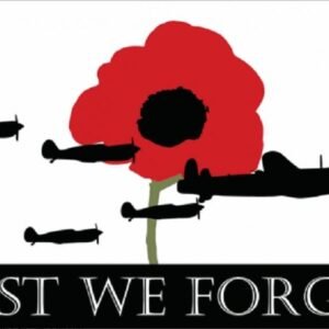 Poppy RAF flag Lest We Forget