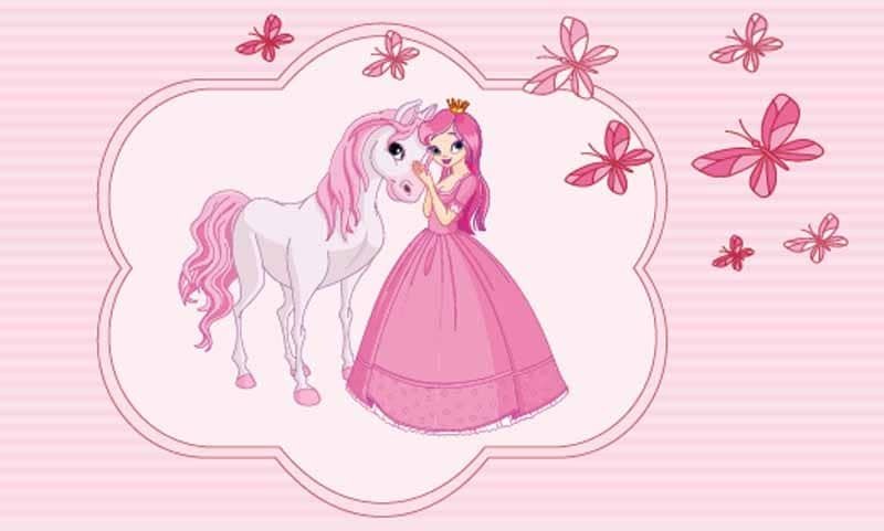 Princess with horse flag
