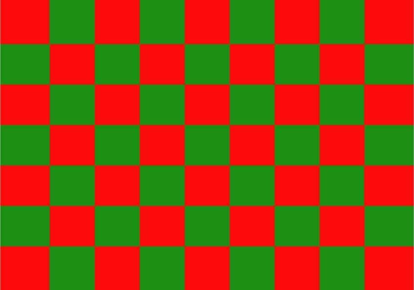 Chequered flag red green
