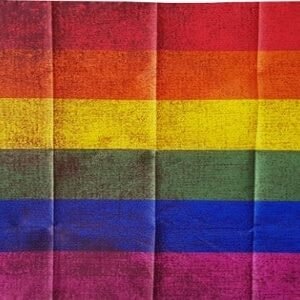 Rainbow grunge flag