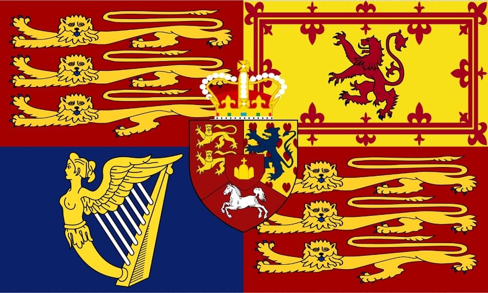 Royal Standard of the House of Hanover from 1816 to 1837