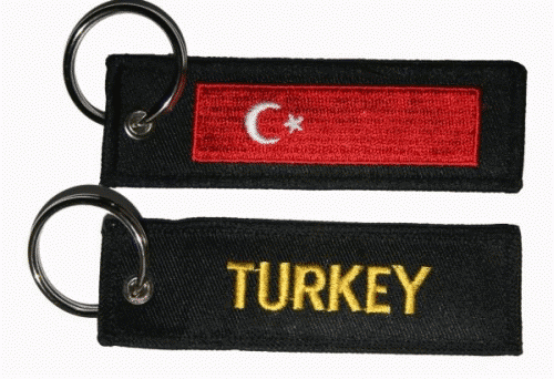 Turkey flag Keyring