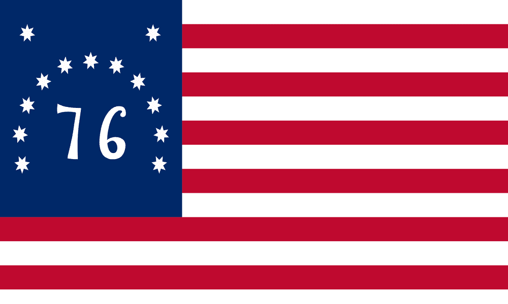 USA 13 stars flag Bennington 76