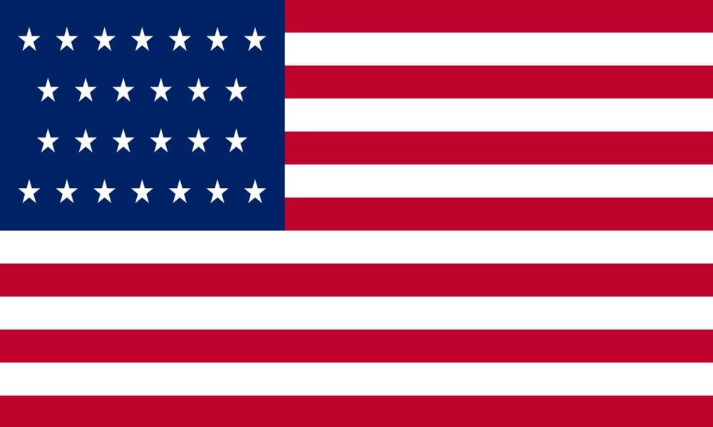 USA 26 Stars flag 1863 tot 1865