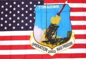 USA Tomahawk missile flag