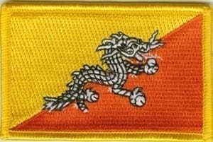 Bhutan flag patch