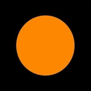 Racing vlag Zwart Oranje cirkel