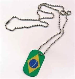Brazil flag Dog Tag