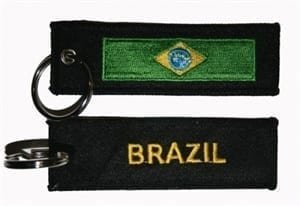Brazil flag keyring