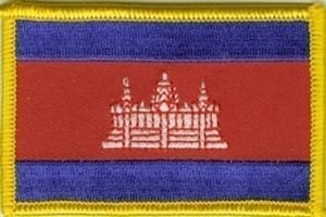 Cambodia flag patch