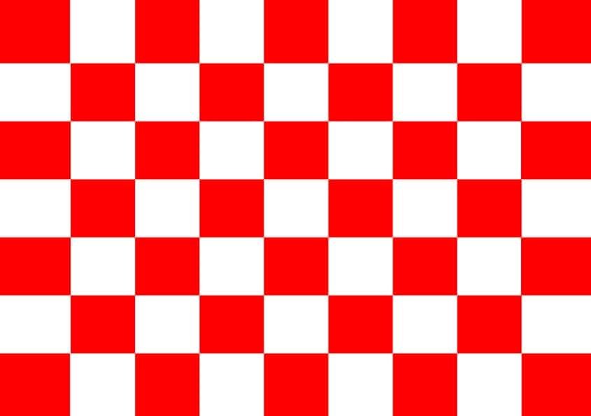Chequered flag red white