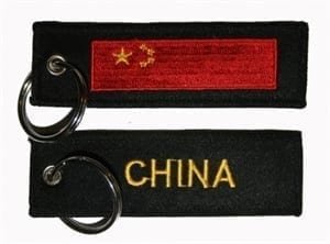 China flag keyring