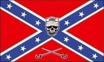 Confederates Death Head Skull flag