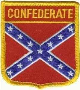 Confederate flag patch shield